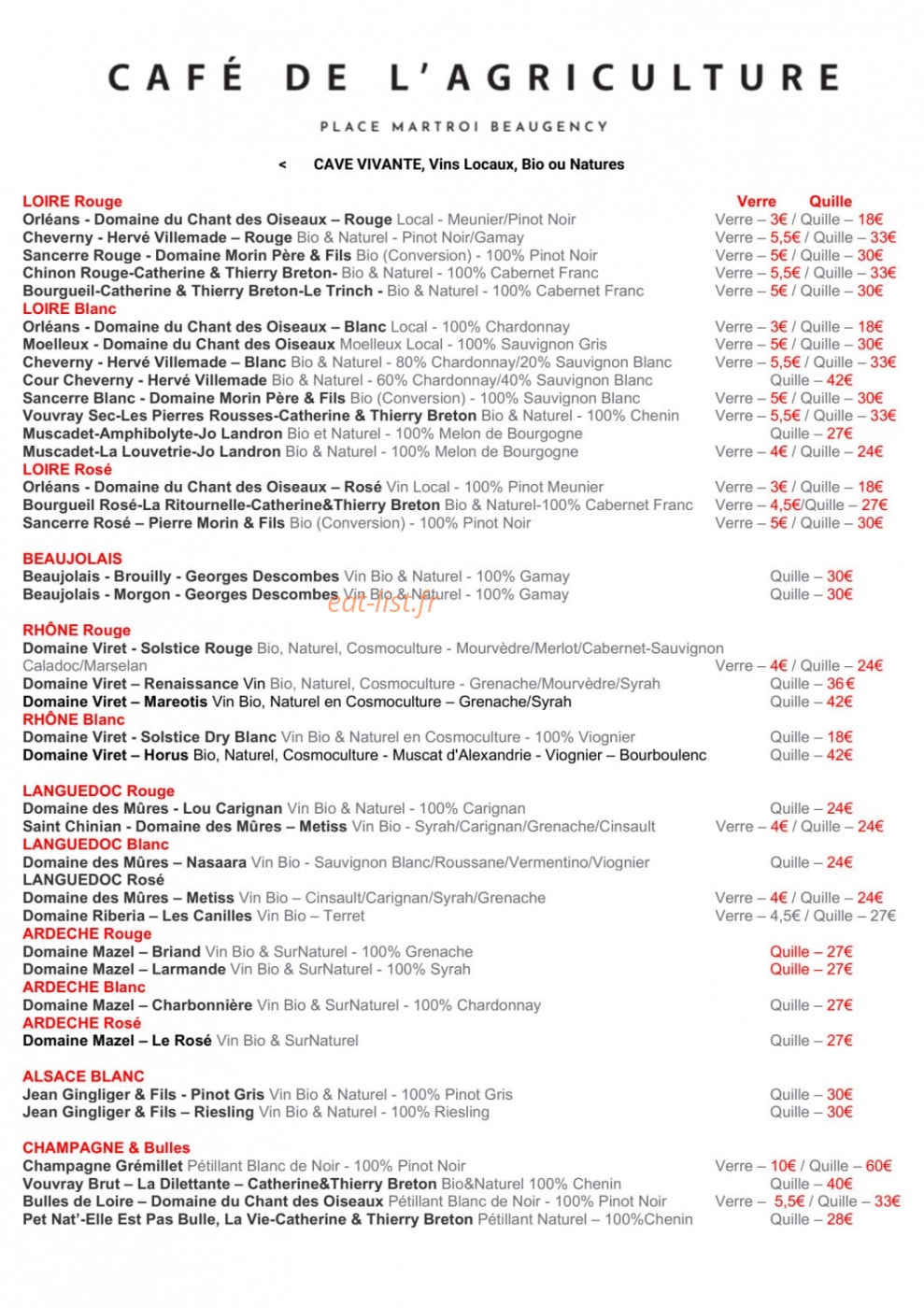 Café de l'agriculture — carte page 3