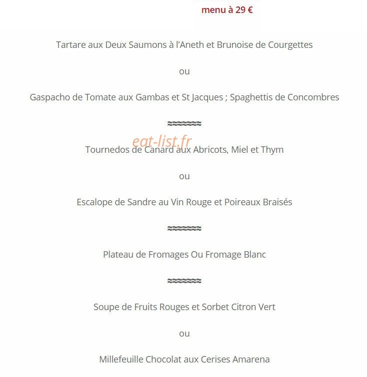 Le Relais du Chateau — carte page 3