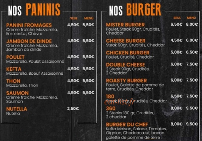 Mister Food — carte page 2