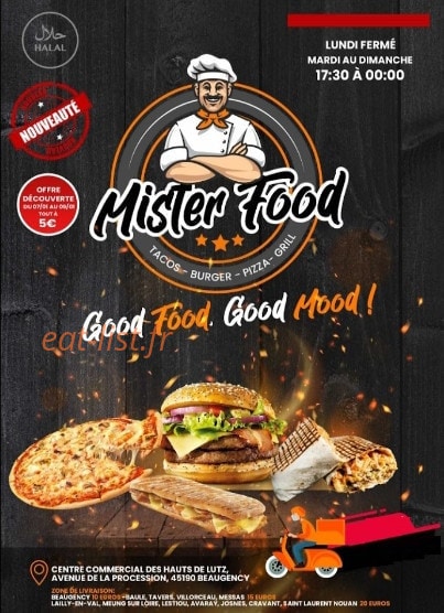 Mister Food — carte page 1