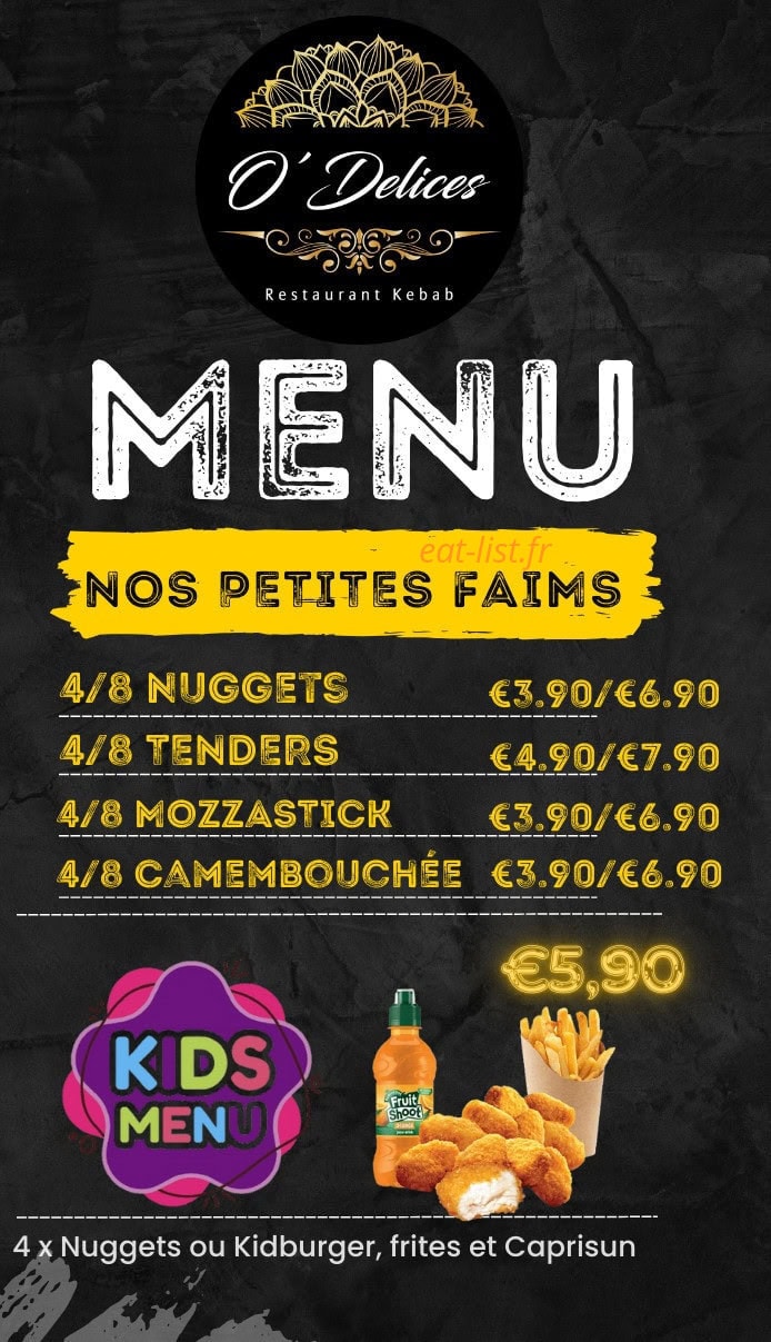 O'delices Kebab — carte page 11