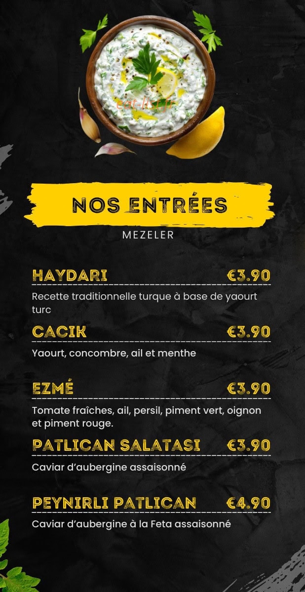 O'delices Kebab — carte page 1