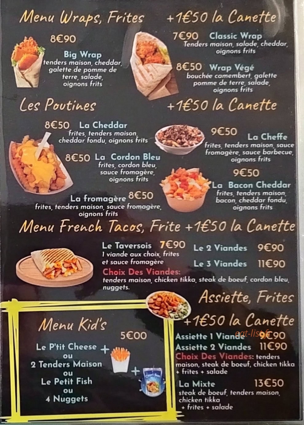 Chicken'mo — carte page 2