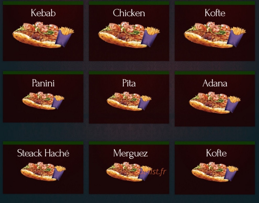 Amilly Kebab — carte page 2