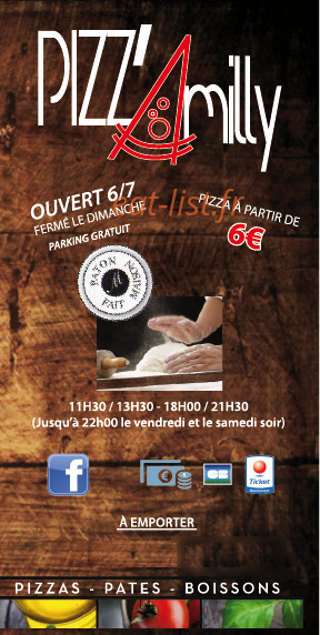 Pizz'Amilly — carte page 1