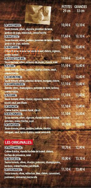 Pizz'Amilly — carte page 2