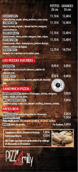 Pizz'Amilly — carte page 4