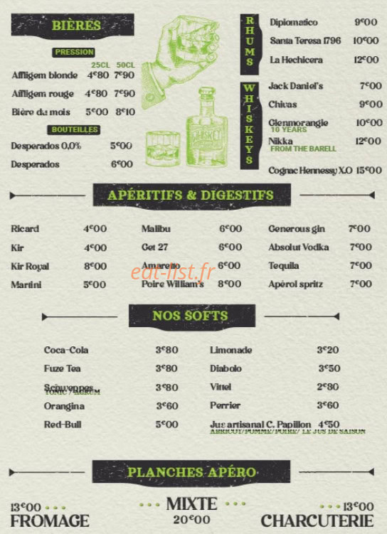 B&B — carte page 2
