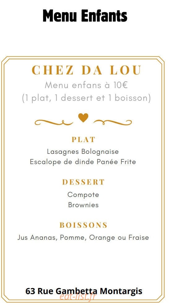 Chez Da Lou — carte page 4