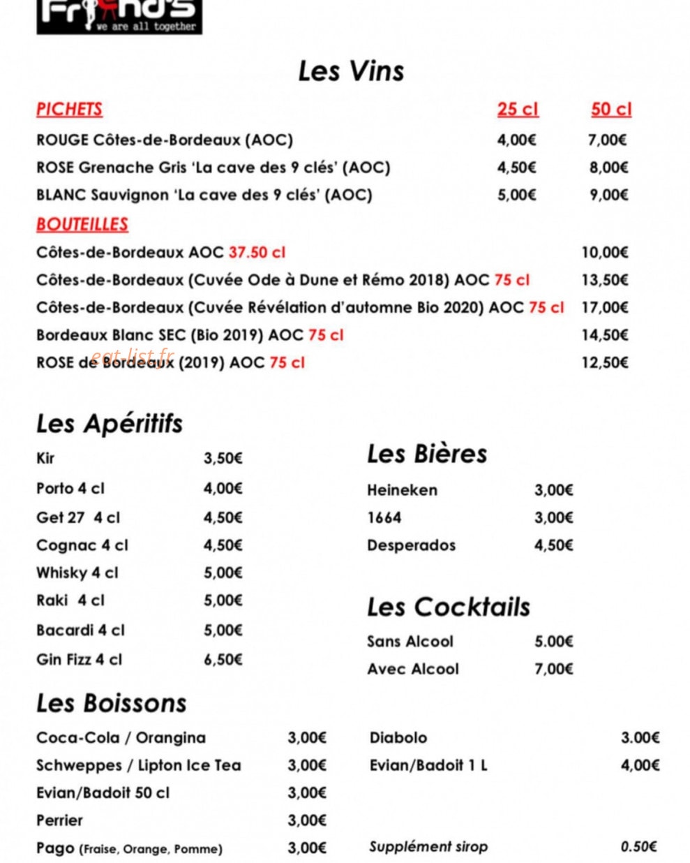 Friend's — carte page 3