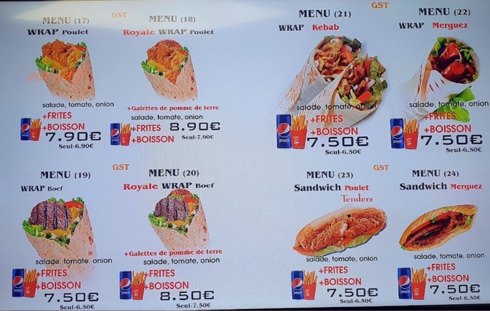 Gst  Hot Chicken — carte page 3