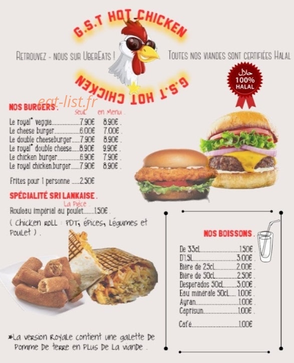 Gst  Hot Chicken — carte page 5