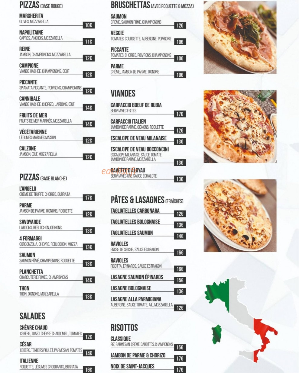 L'Angelo — carte page 1