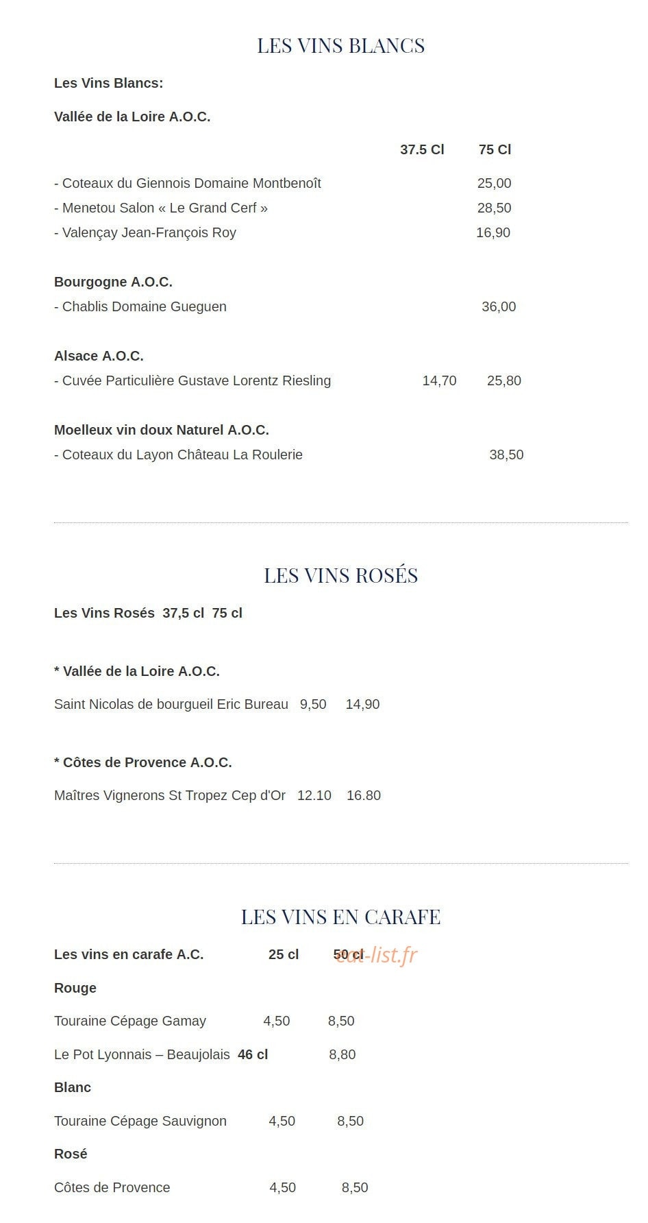 La Brasserie de la Poste — carte page 11