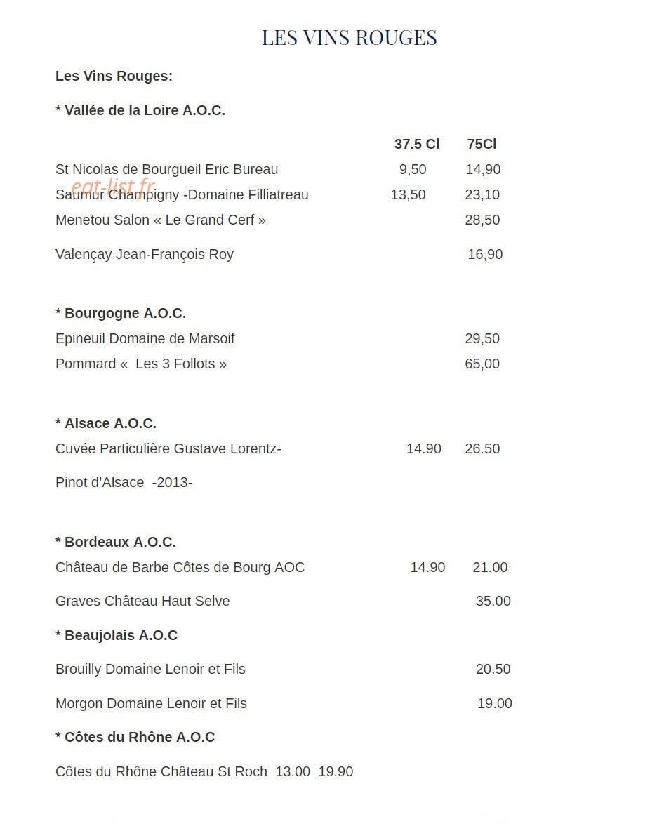 La Brasserie de la Poste — carte page 12