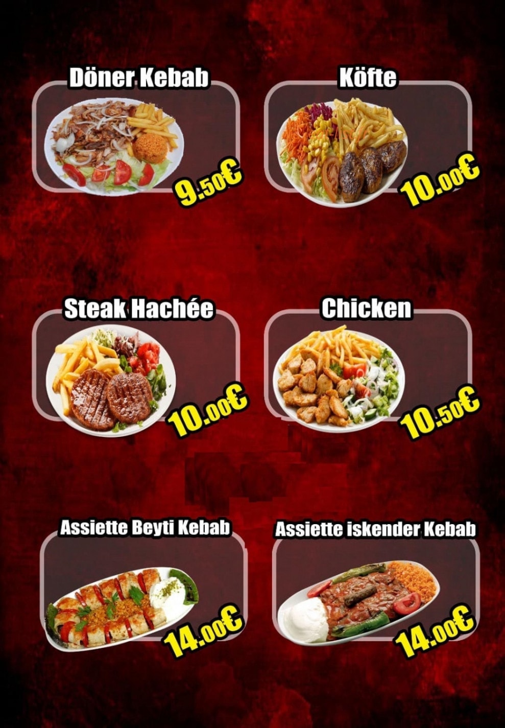 Mon kebab — carte page 2