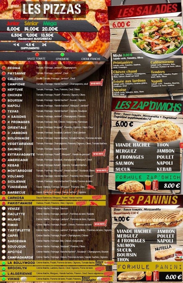Napoli Pizza — carte page 3