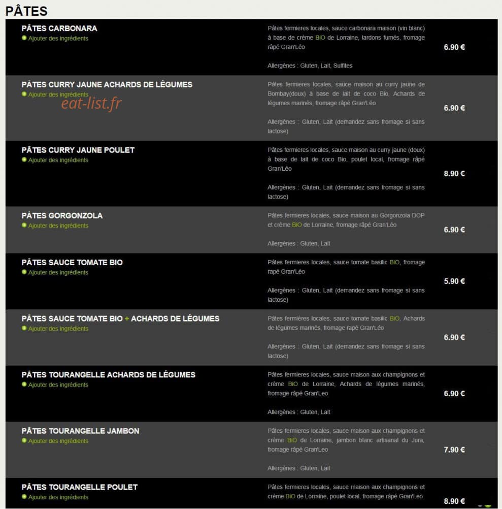 Pizza Line — carte page 5