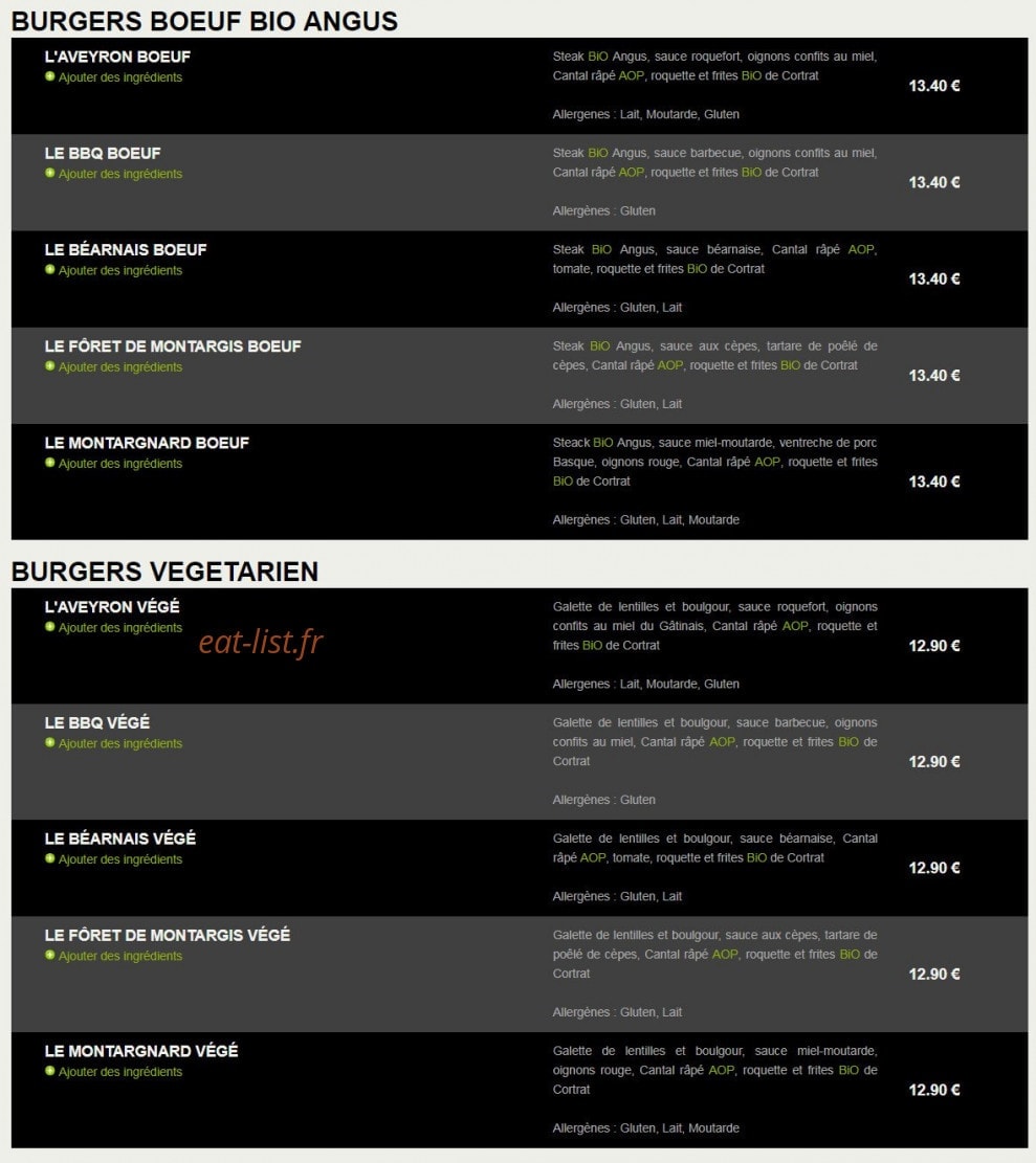 Pizza Line — carte page 1