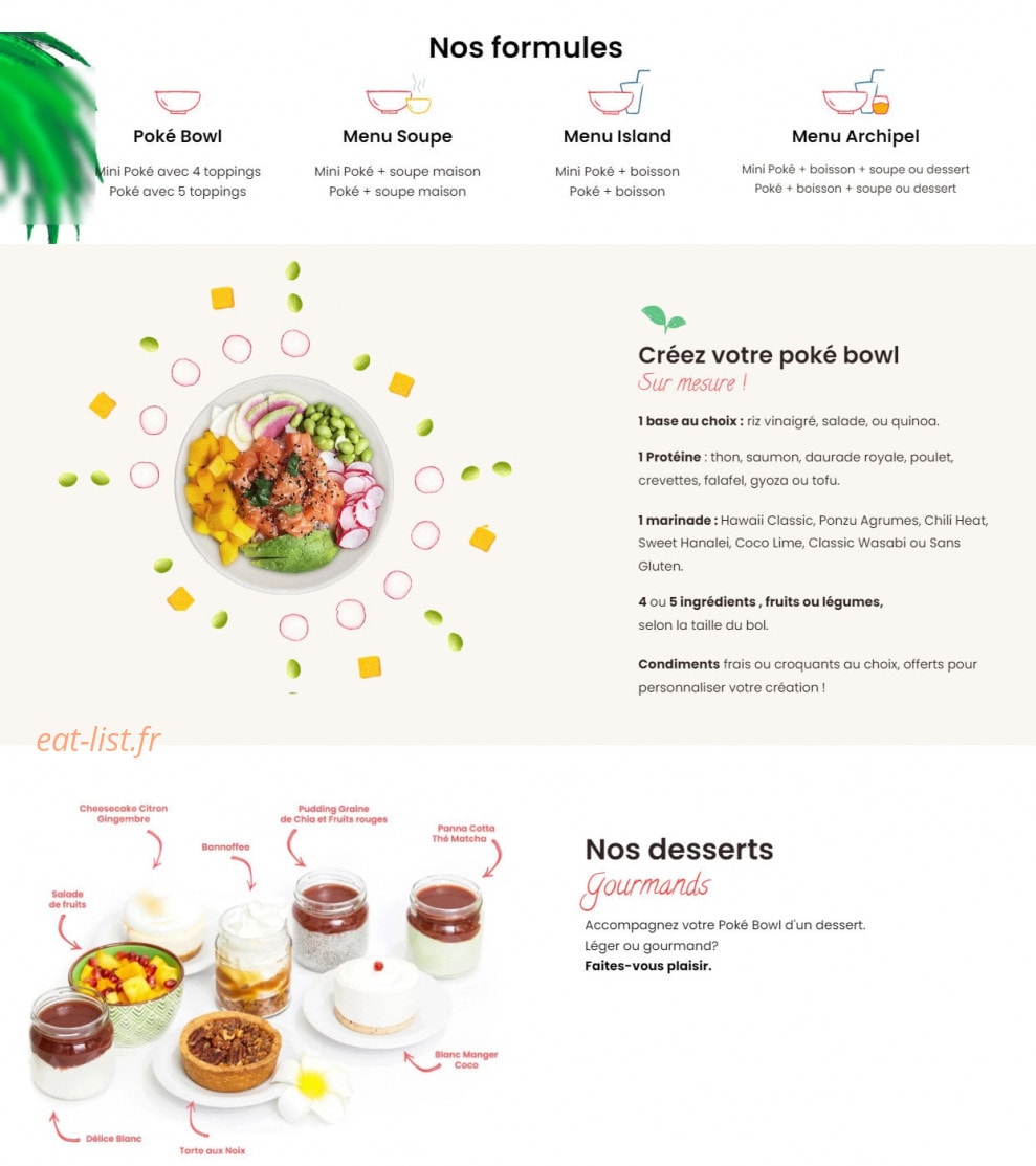Poke Bar — carte page 3