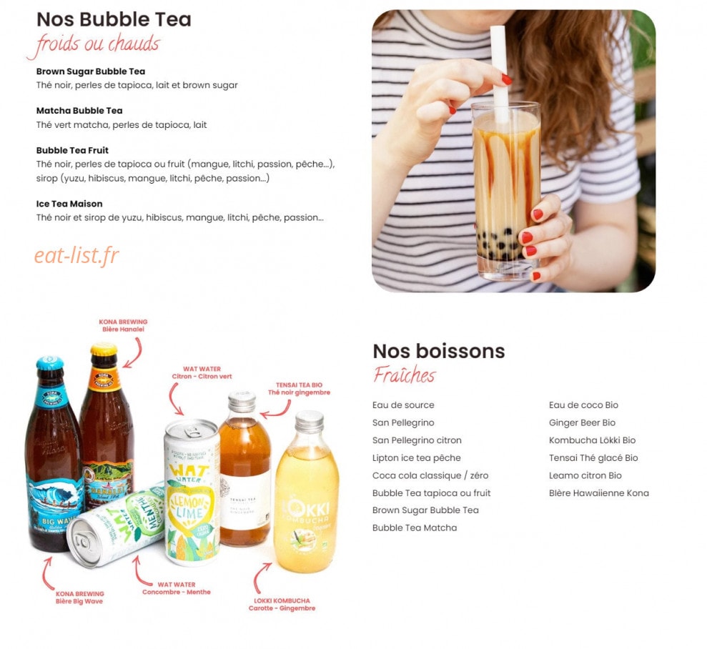 Poke Bar — carte page 4