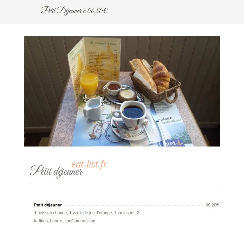 Restaurant du Château — carte page 3