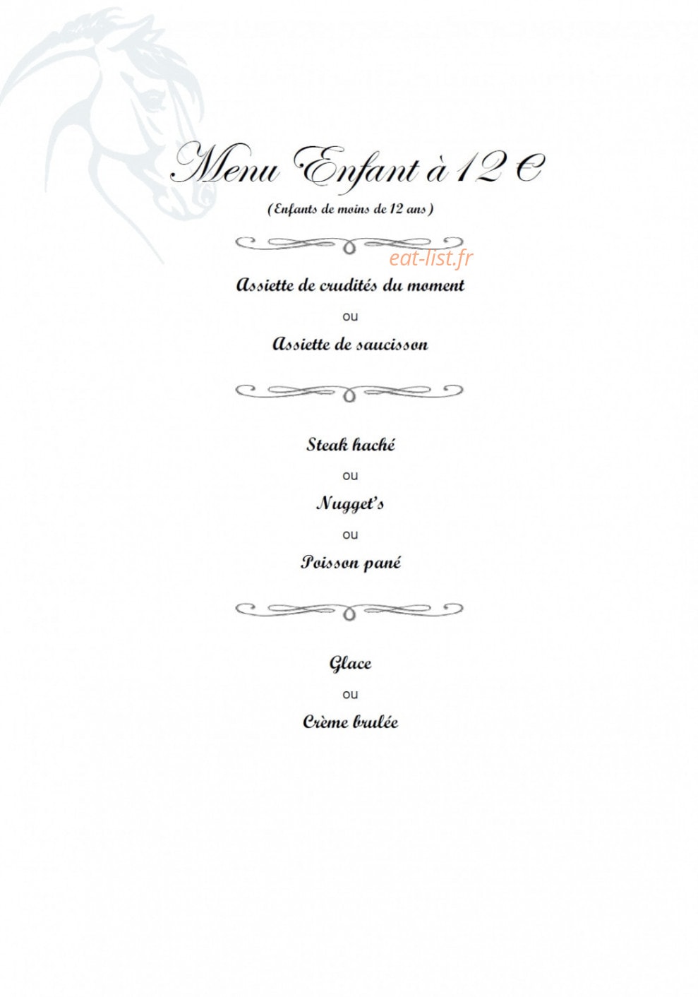 Le Cheval Blanc — carte page 6