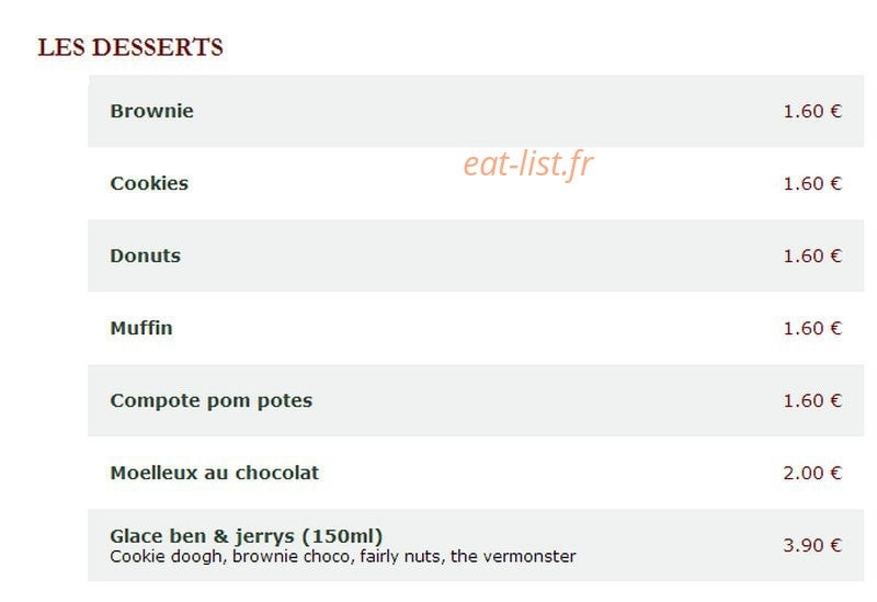 Le Kiosque à Pizzas — carte page 4