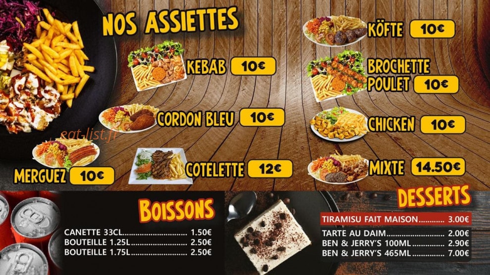 Mr Kebab — carte page 3