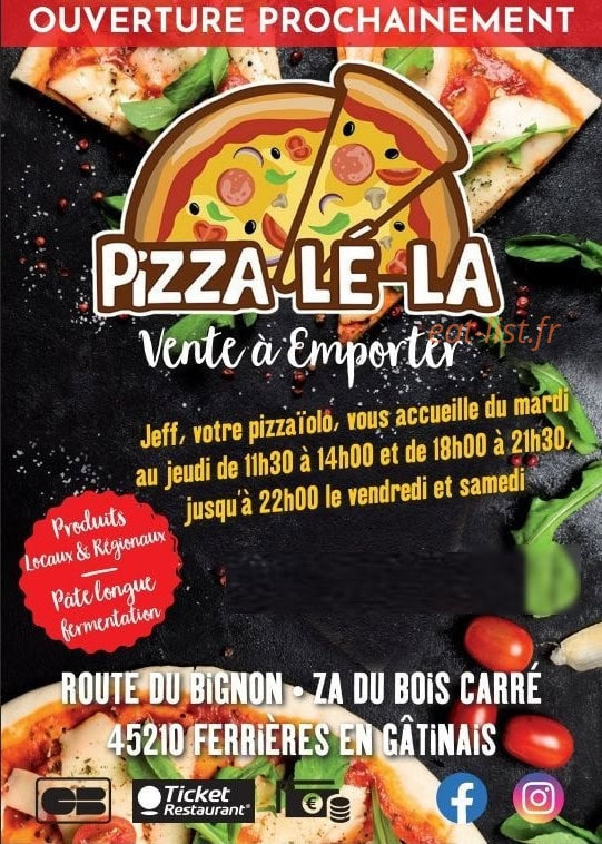 Pizza Lé La — carte page 1
