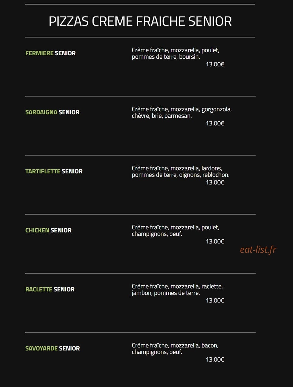 Andiamo Pizza — carte page 14