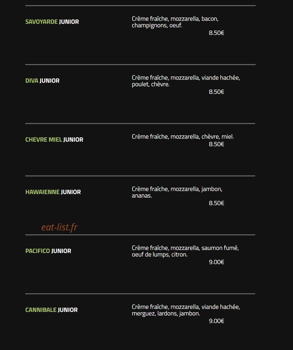 Andiamo Pizza — carte page 13