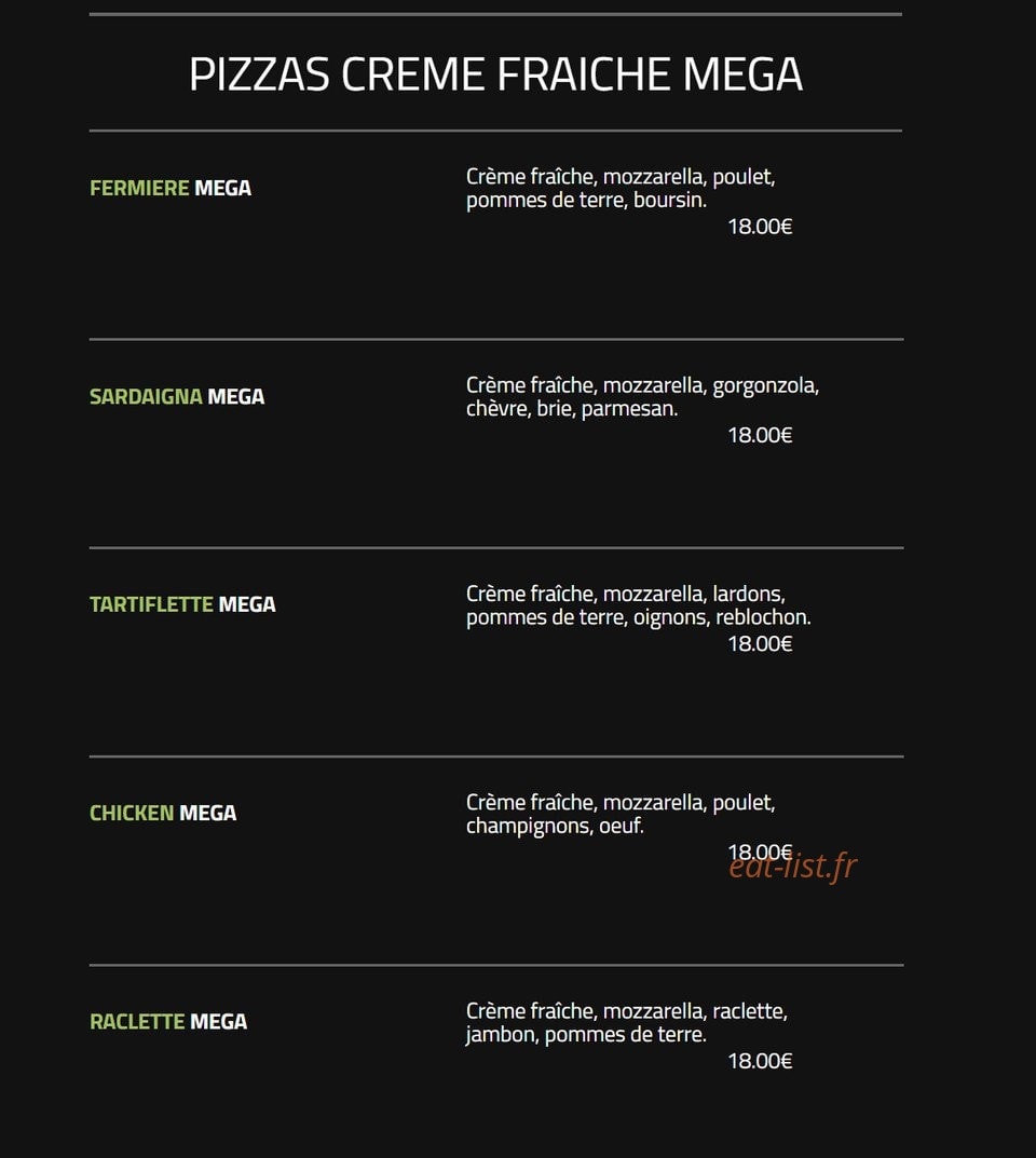 Andiamo Pizza — carte page 16