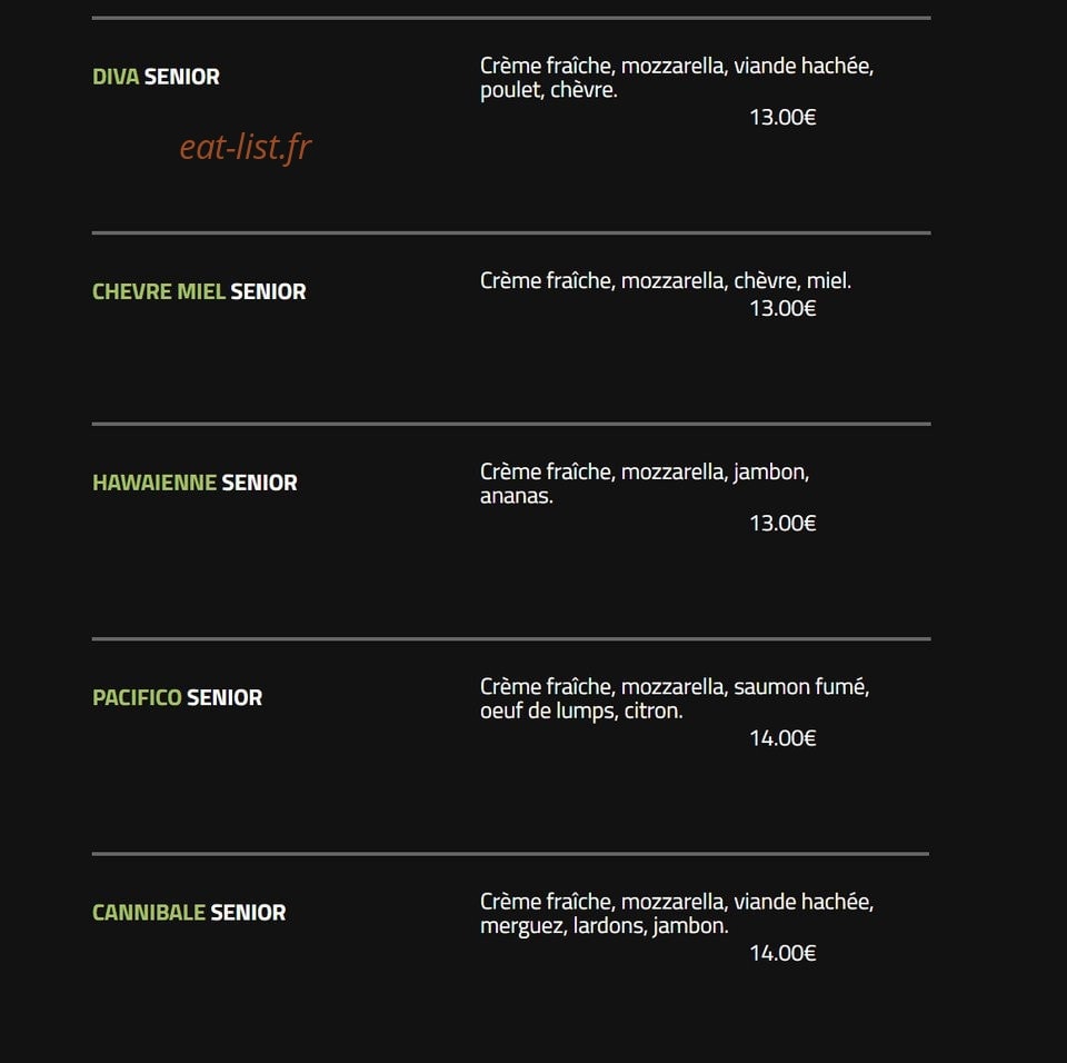 Andiamo Pizza — carte page 15