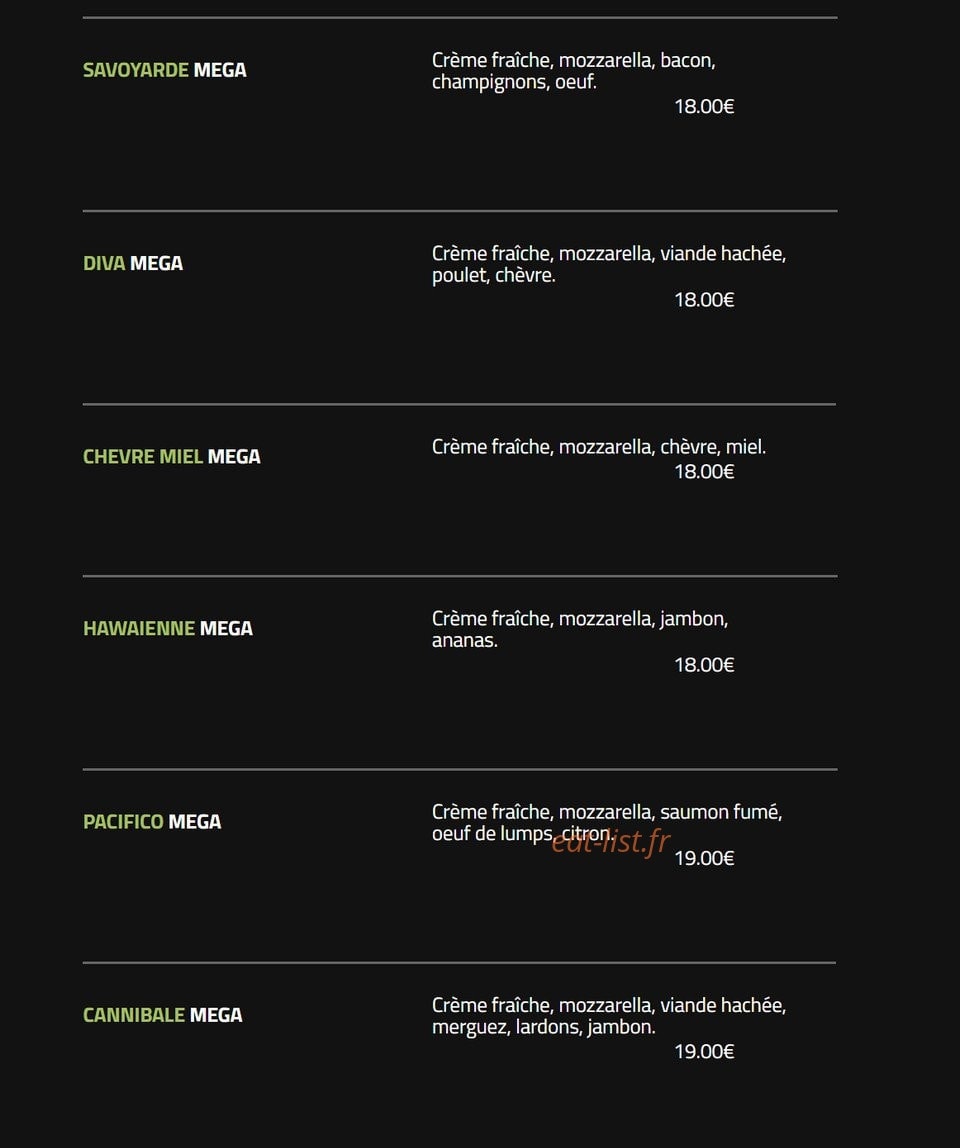 Andiamo Pizza — carte page 17
