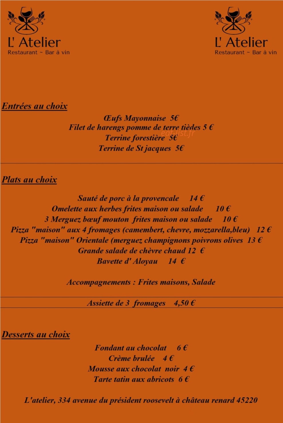 L'atelier — carte page 1