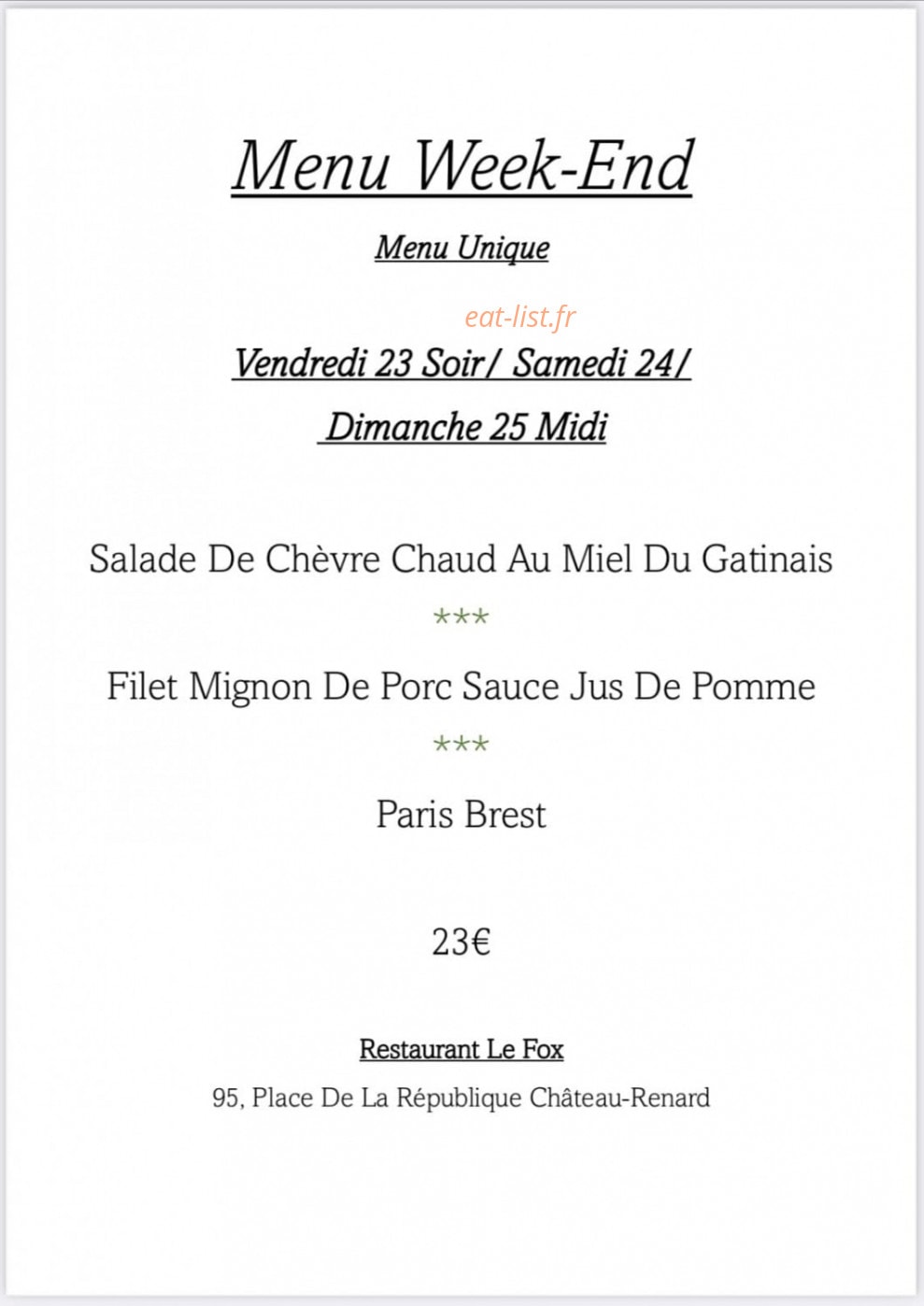 Le Fox — carte page 2