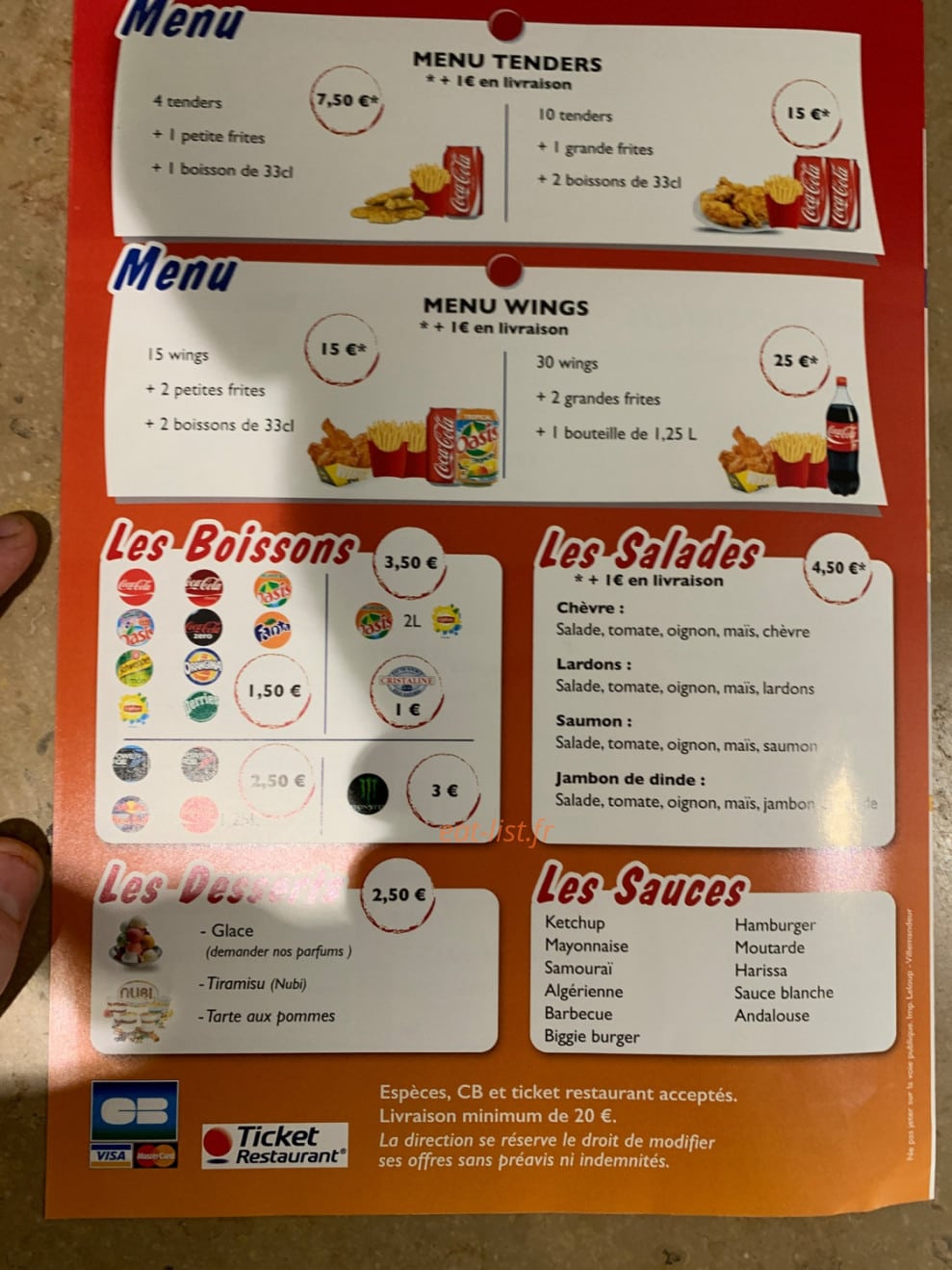 Kebabland and  Pizza — carte page 4