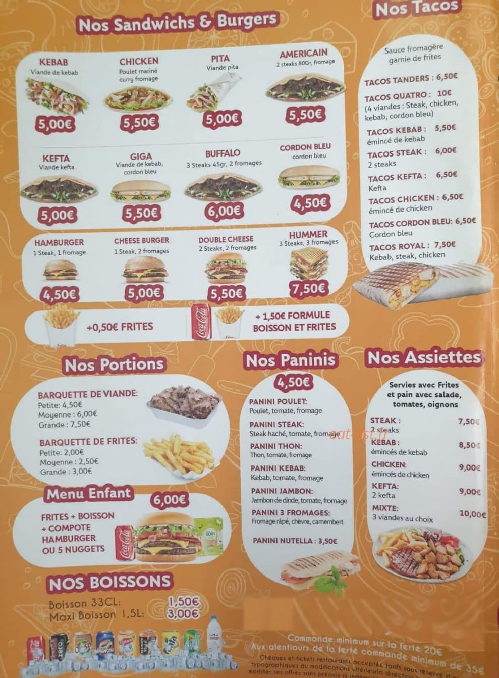 Allo Tacos — carte page 2
