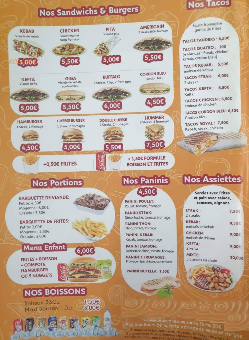 Tacos Couscous — carte page 5