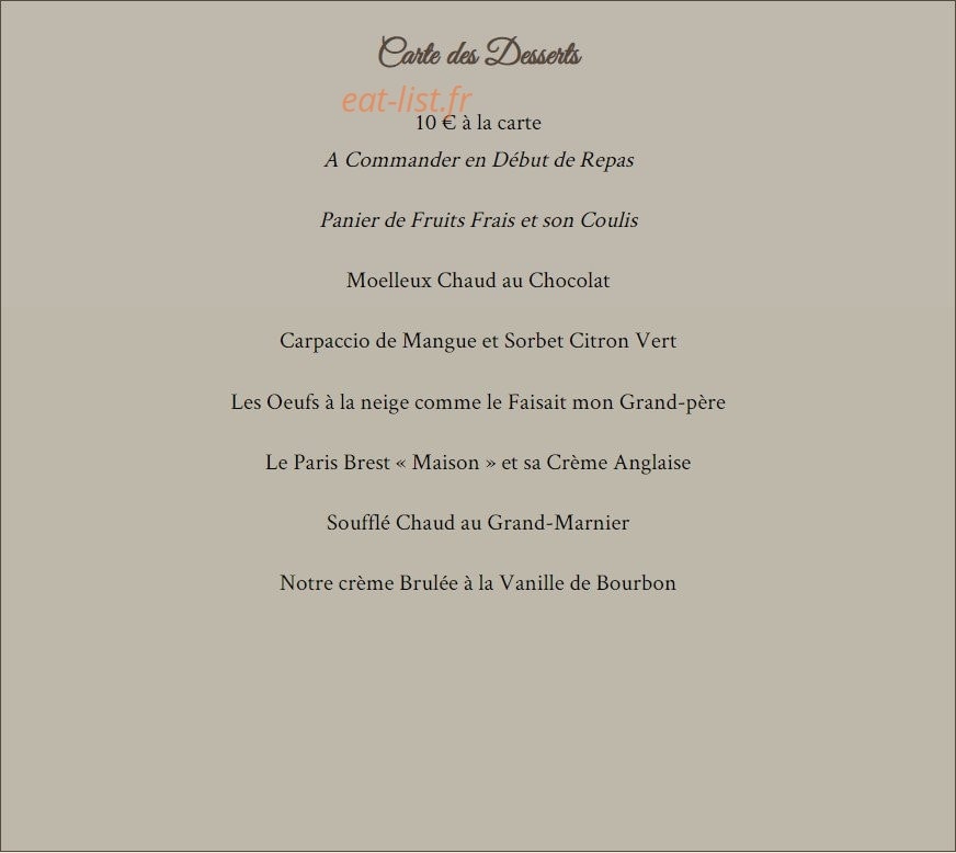 L'auberge Du Cerf — carte page 3