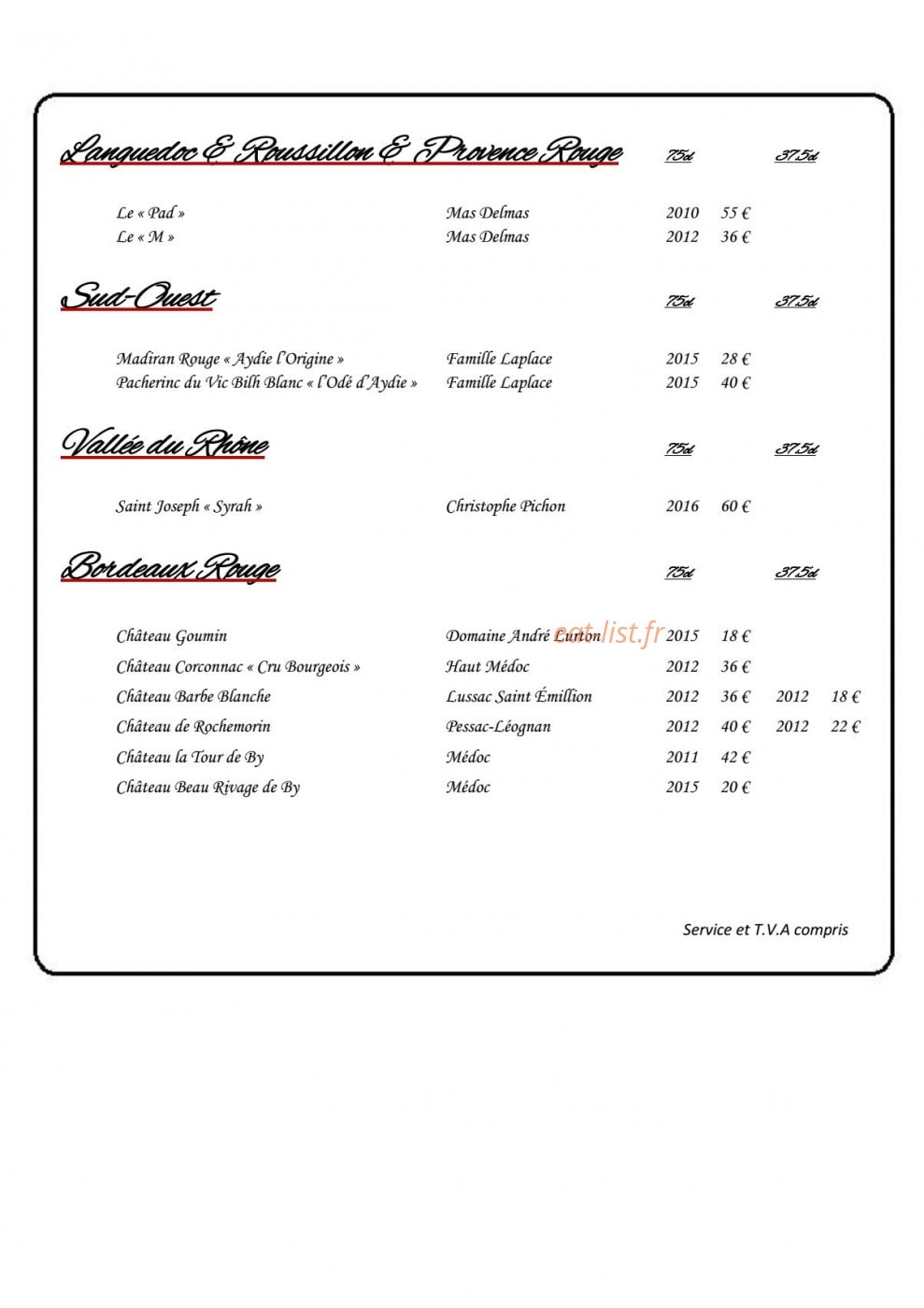 Le Domaine des Roches — carte page 8