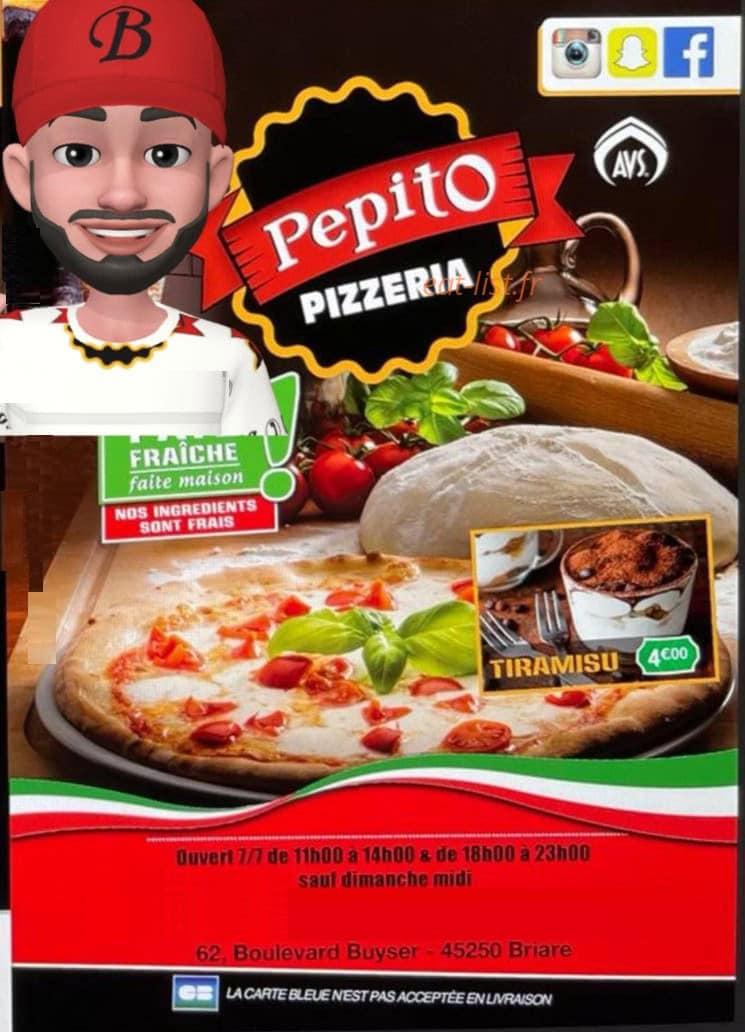 Pizzeria Pepito — carte page 1