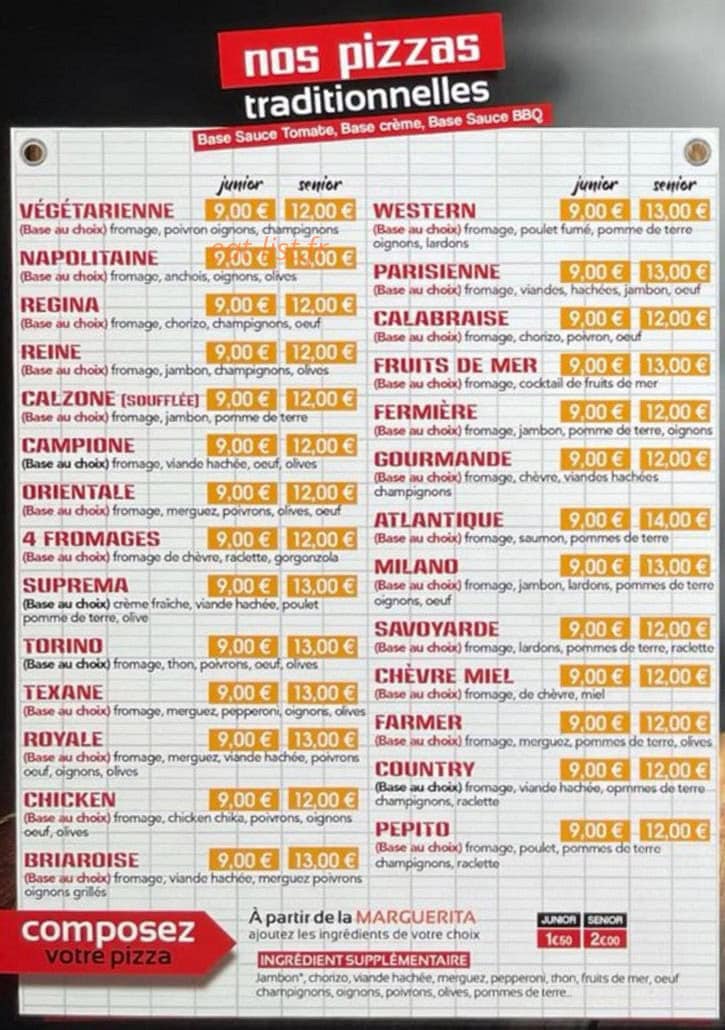 Pizzeria Pepito — carte page 2