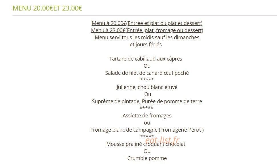Le clos du vigneron — carte page 3