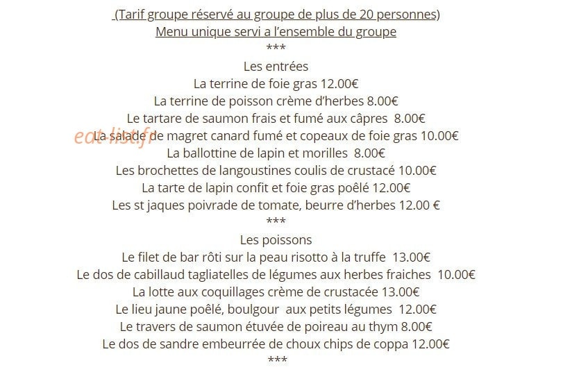 Le clos du vigneron — carte page 1