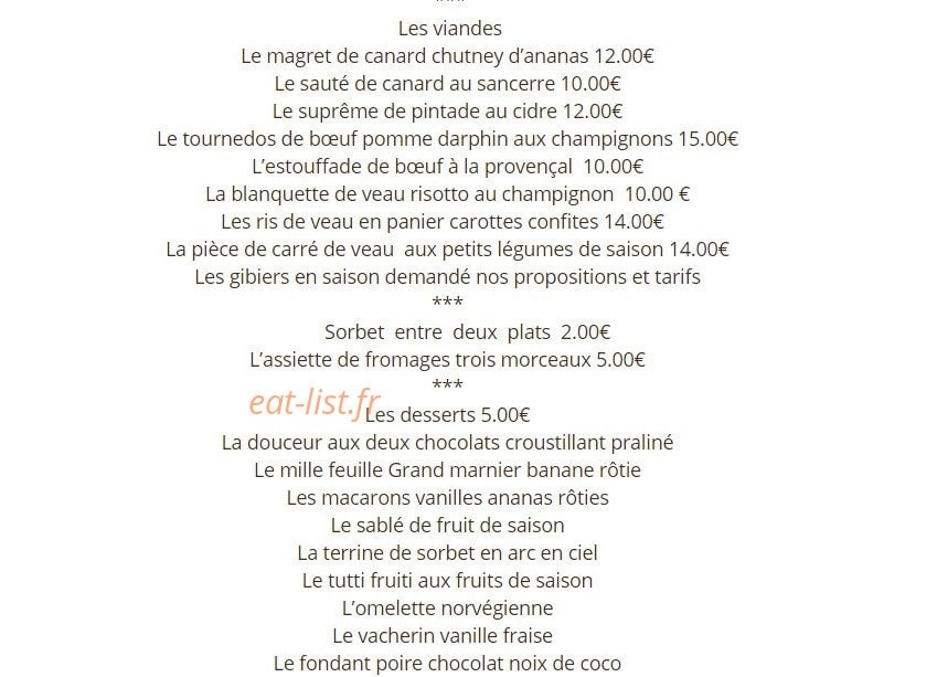 Le clos du vigneron — carte page 2