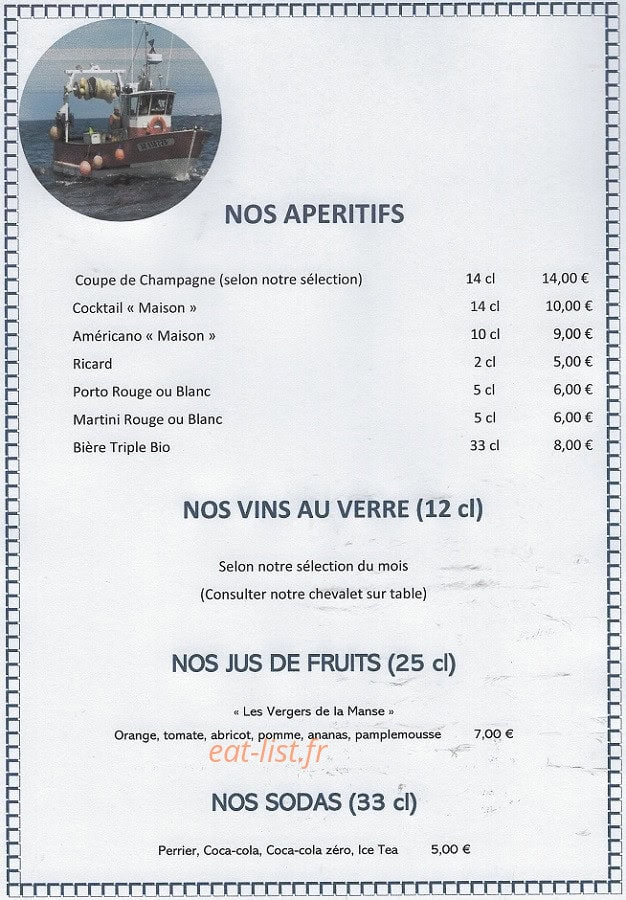 Le Chalut — carte page 6