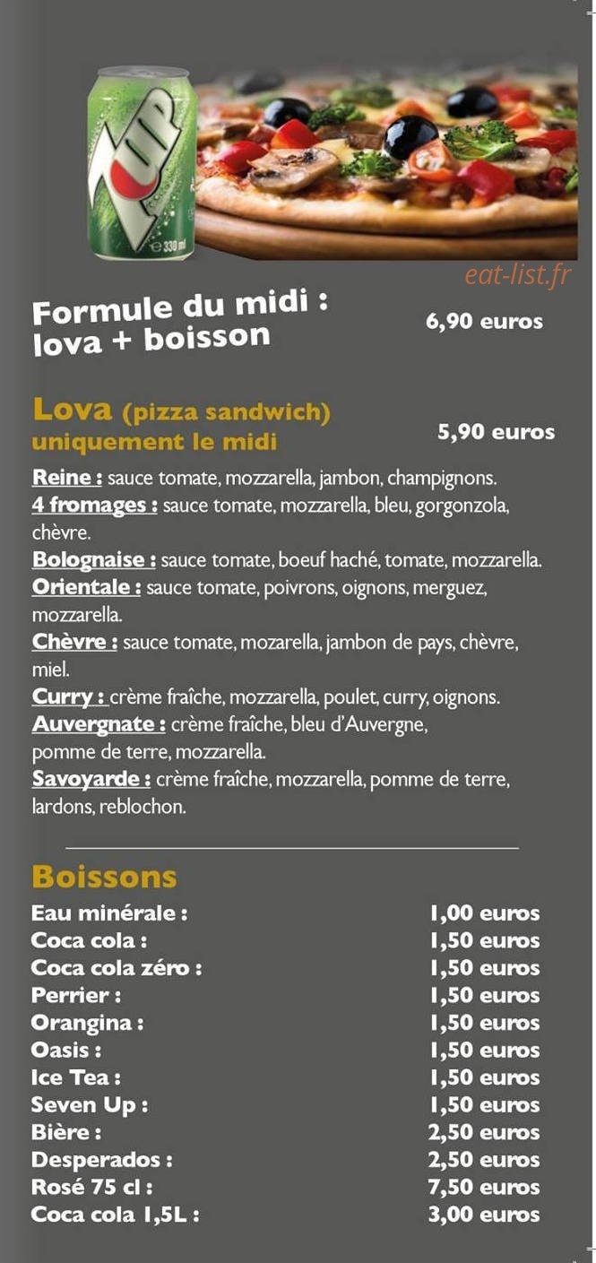 Pizza Lova — carte page 4