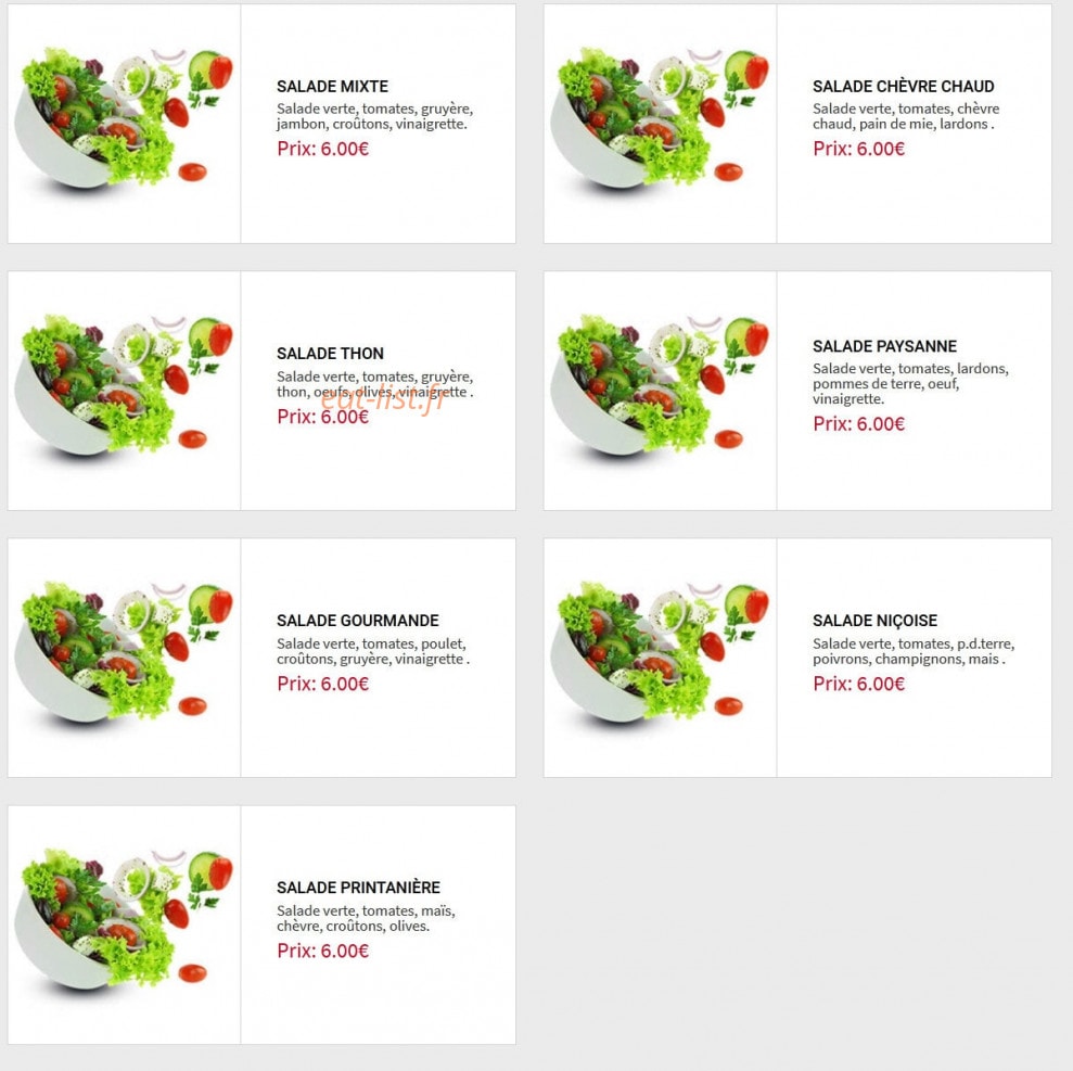 Rapido's Pizza — carte page 8